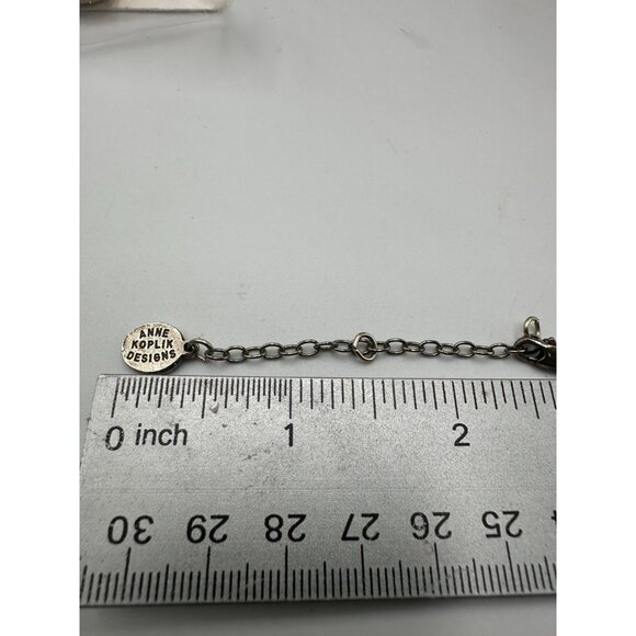 Anne Koplik Designs Necklace Turquoise Blue Rhinestone Pendant Boho Glam Jewelry - Picture 9 of 10